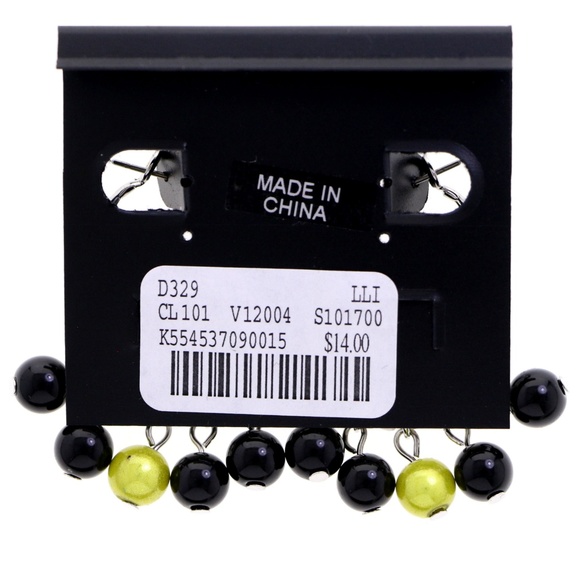 Designer Hoop Earrings Black & White NWT - Picture 2 of 3